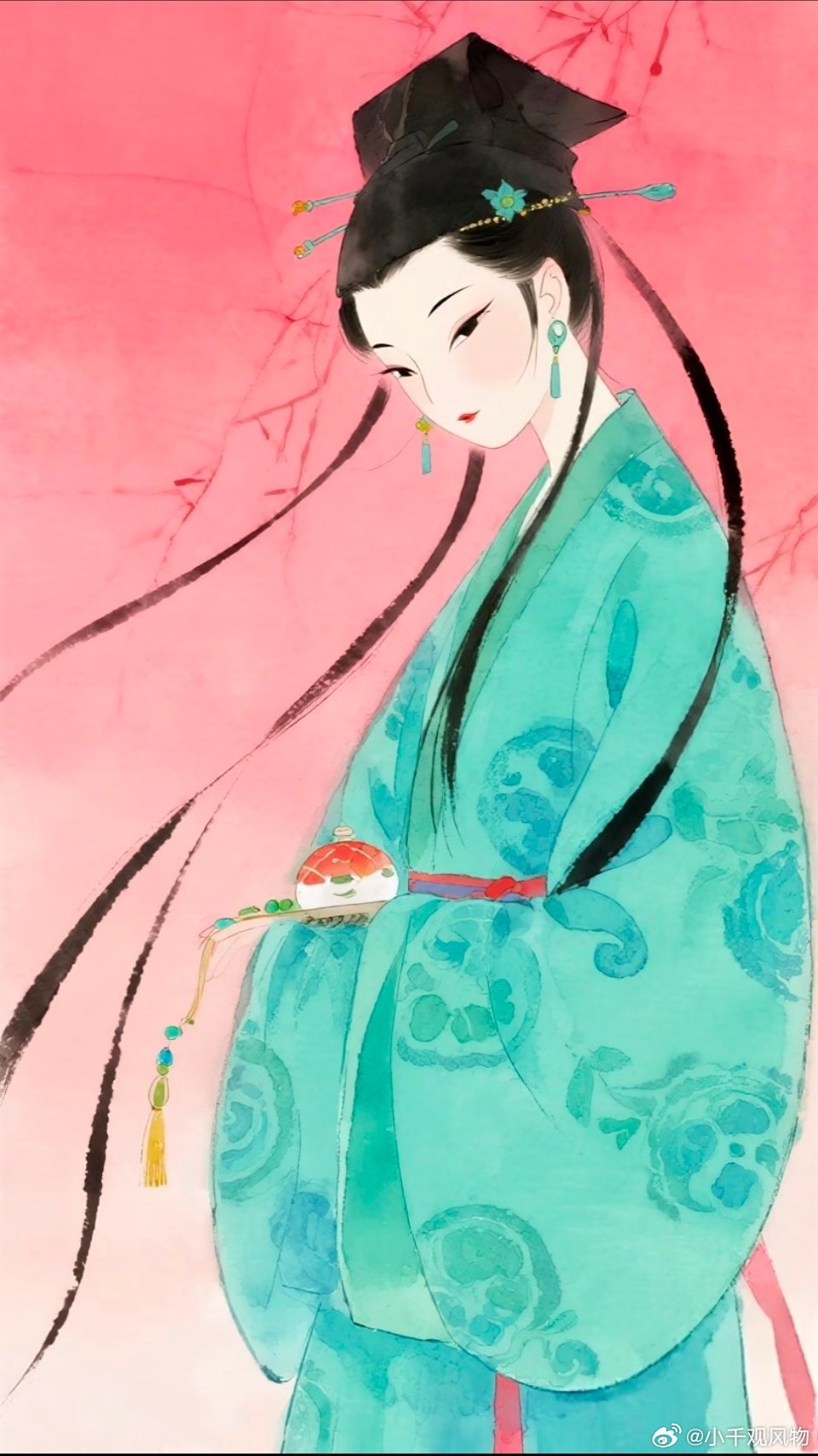 东方古典美人清丽温婉，窈窕多姿~[鲜花] ​​​