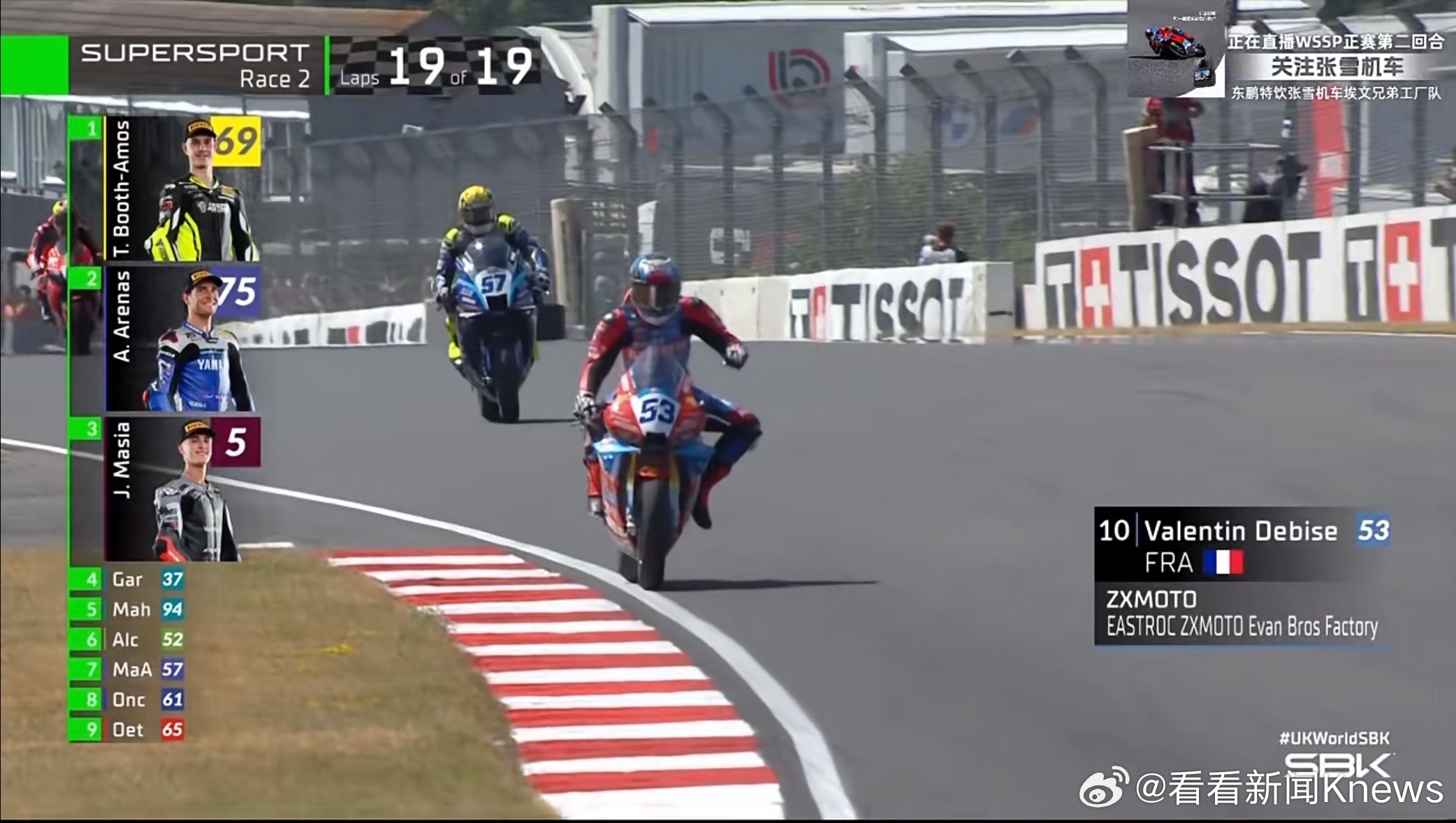 【英国站第二回合 #张雪机车第10完赛#】7月12日晚上，WSBK世界超级摩托车