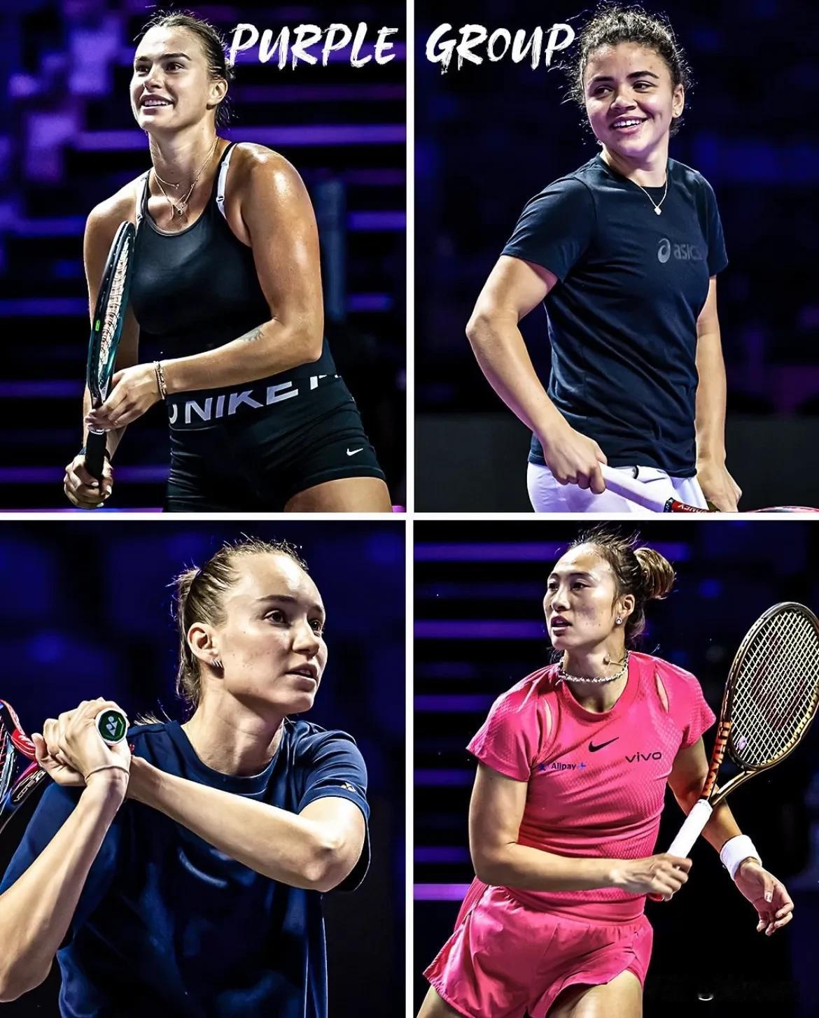 想知道#WTA利雅得年终总决赛# 用紫色和橙色分组的原因。注意到他们的宣传海报用