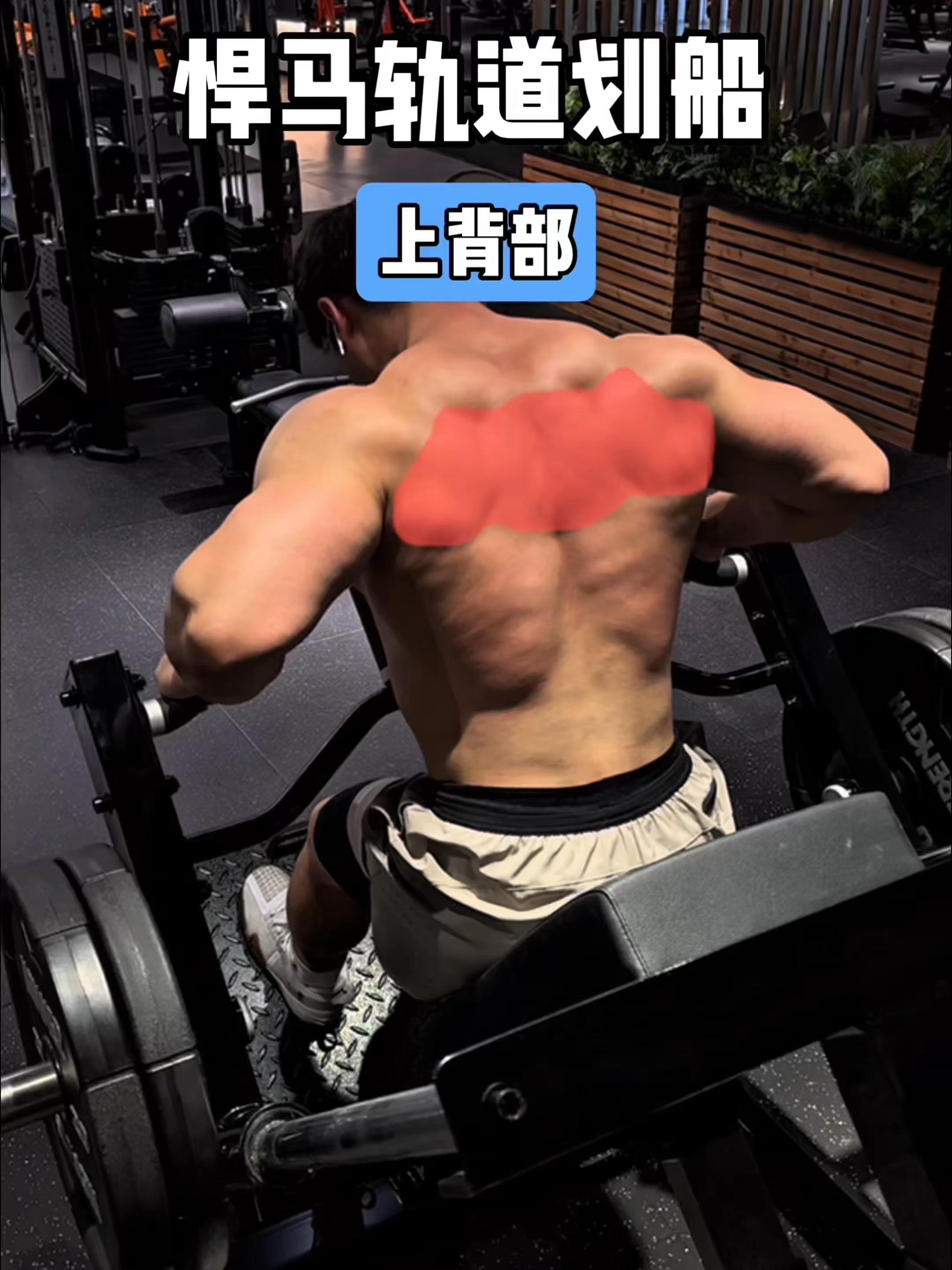 悍马轨道划船，保姆级教程！ 一、目标肌群 悍马轨道划船，上背部 二、练...