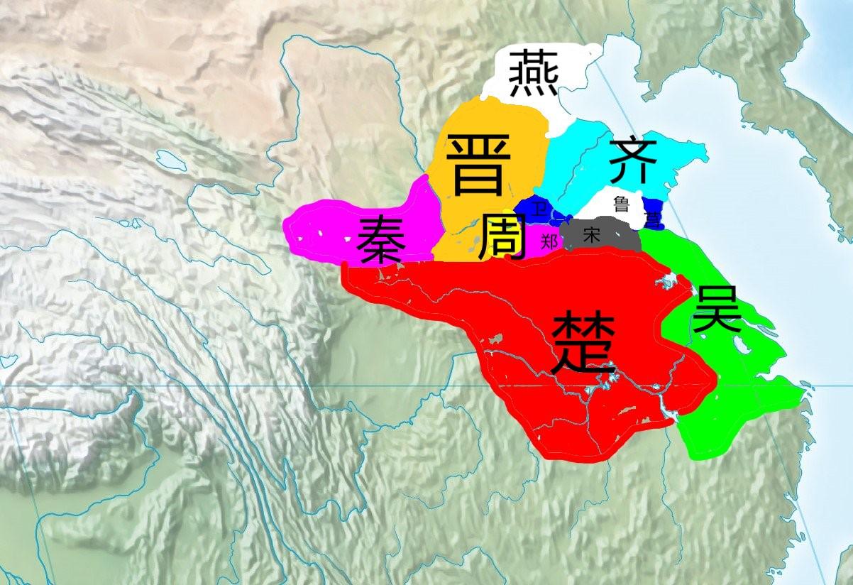 秦晋齐楚是春秋四大诸侯，恰好位居周朝东南西北四方，自然也是所在方位霸主。不过春秋
