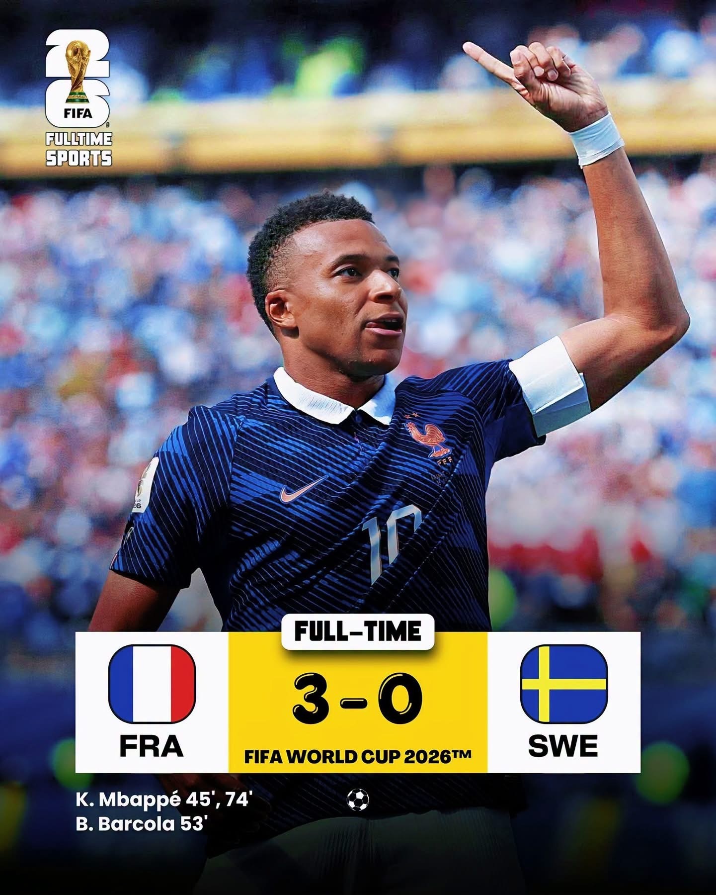 ▪️麥巴比（Kylian Mbappé ）喺世界盃決賽周累積取得18個入波，亦都