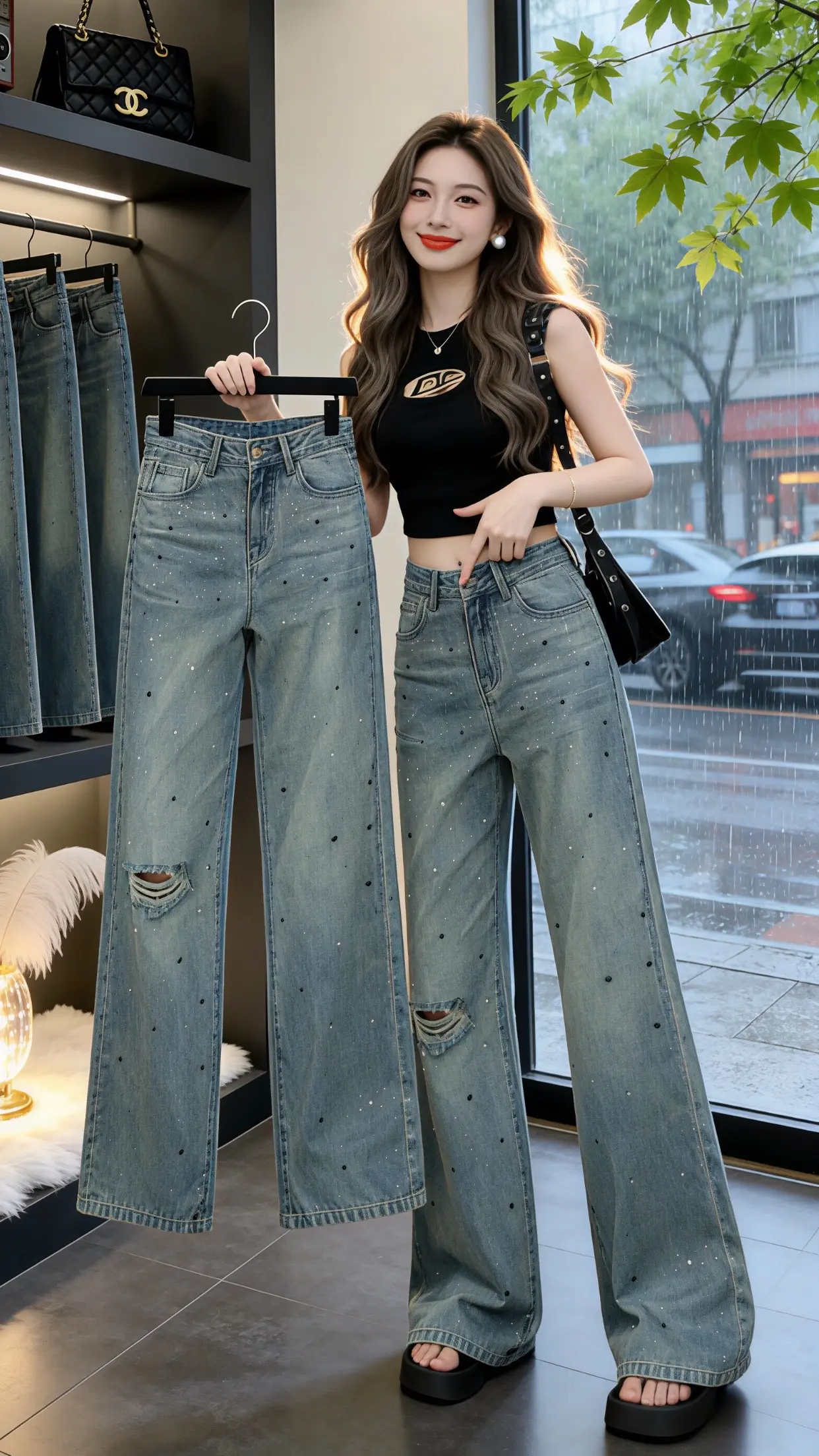 谁穿谁好看 显高显瘦显腿长 穿出自己的风格 早春穿搭 一眼就爱上的神裤