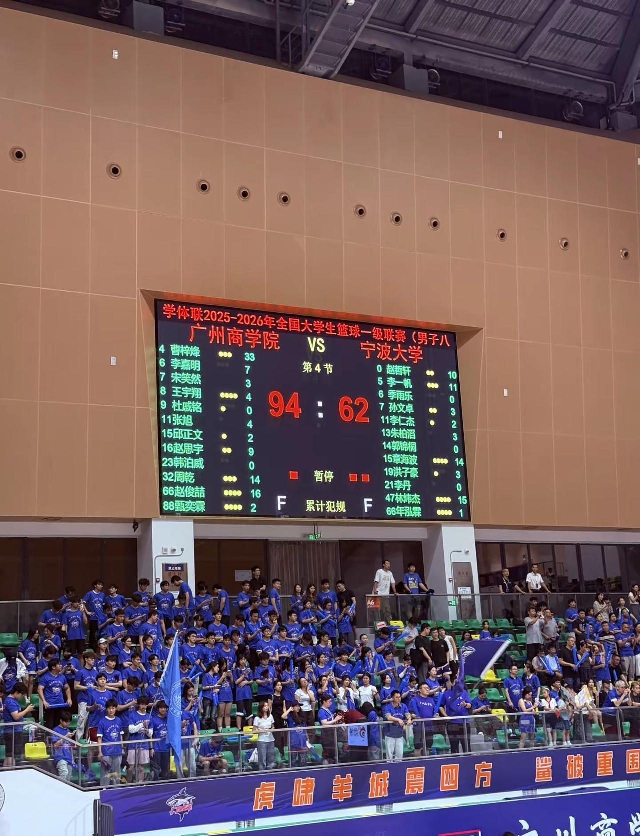广州商学院冲进全国四强啦🎉。恭喜虎鲨，全国四强🥳目标，不止于此👊🏻下一场