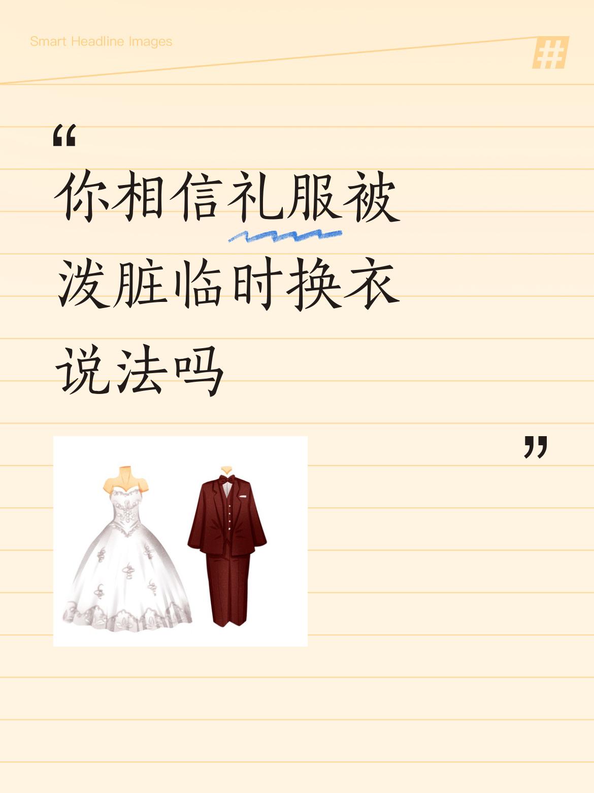 你相信礼服被泼脏临时换衣说法吗