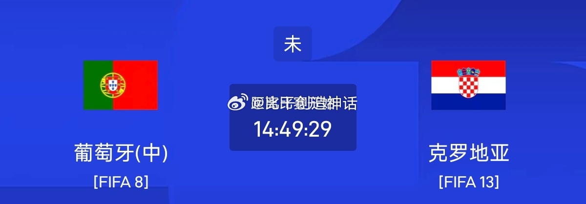 今日足球单场赛事前瞻分析周四084 世界杯 葡萄牙vs克罗地亚方向：客不败，防主