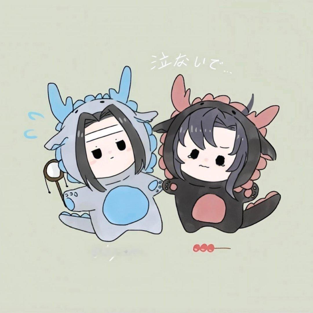 图一：叽巫师和飞蛾羡画师x:hiyooo_z魔道祖师忘羡