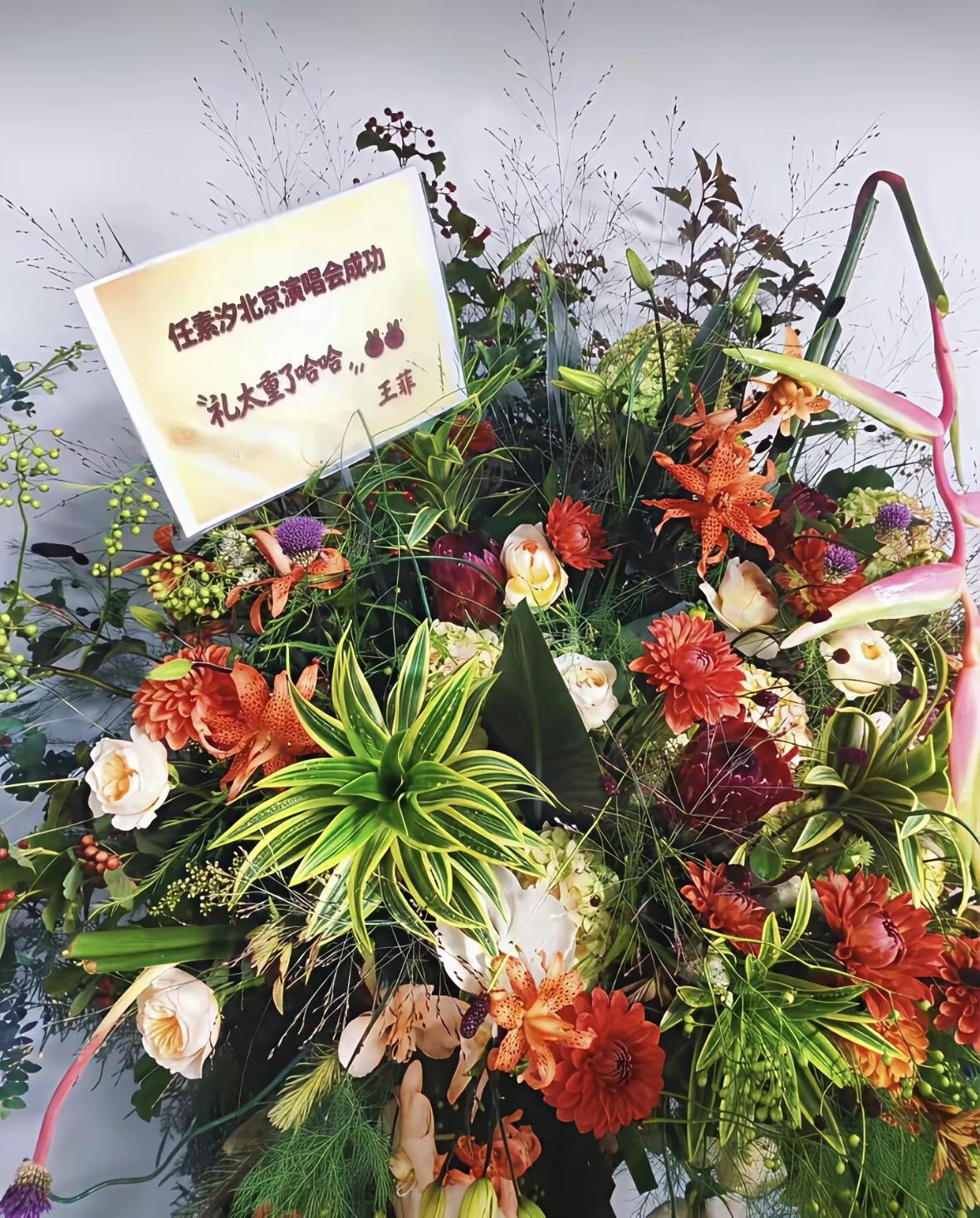五棵松名场面！台下半个影视圈到场，王菲花篮俏皮留言，一句话让黄牛破防
 
8月8