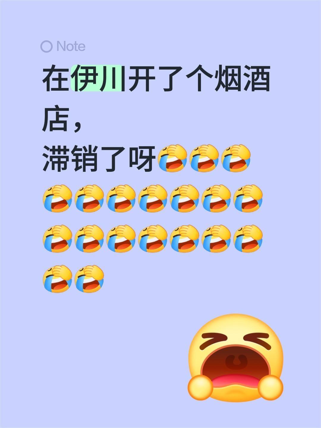 在伊川开了个烟酒店，滞销了呀