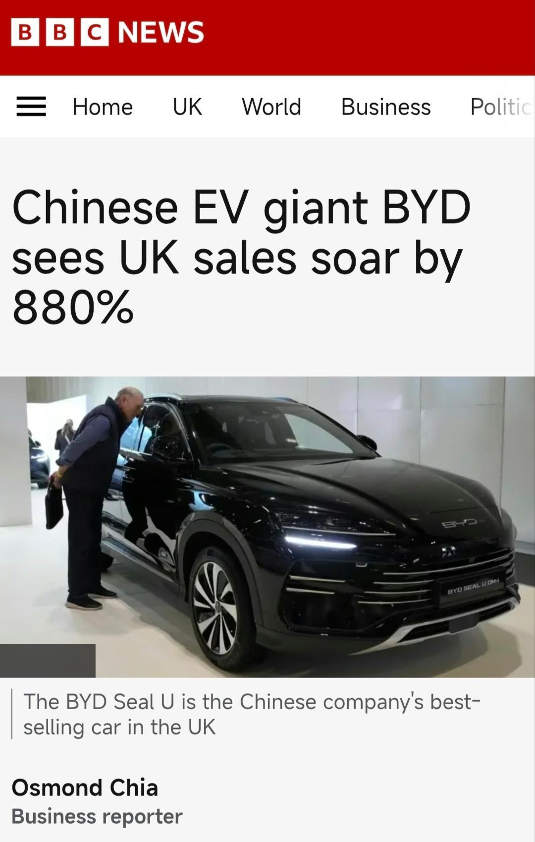 BBC最近对中国品牌的态度明显变得友善，前几天还给我发邮件想做电话采访，我就把几