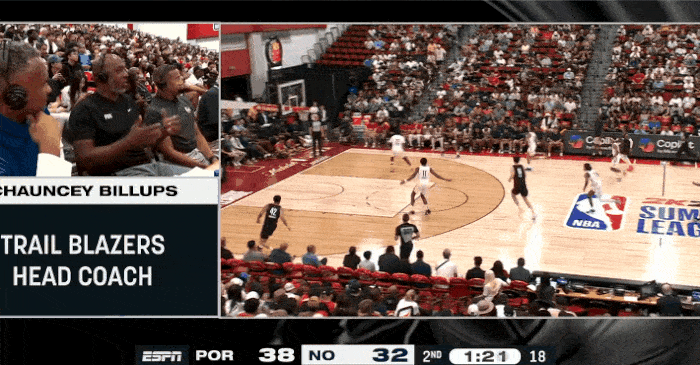 精彩！杨瀚森连得五分强势回应！
在今天NBA夏季联赛开拓者对阵鹈鹕的第二节比赛中