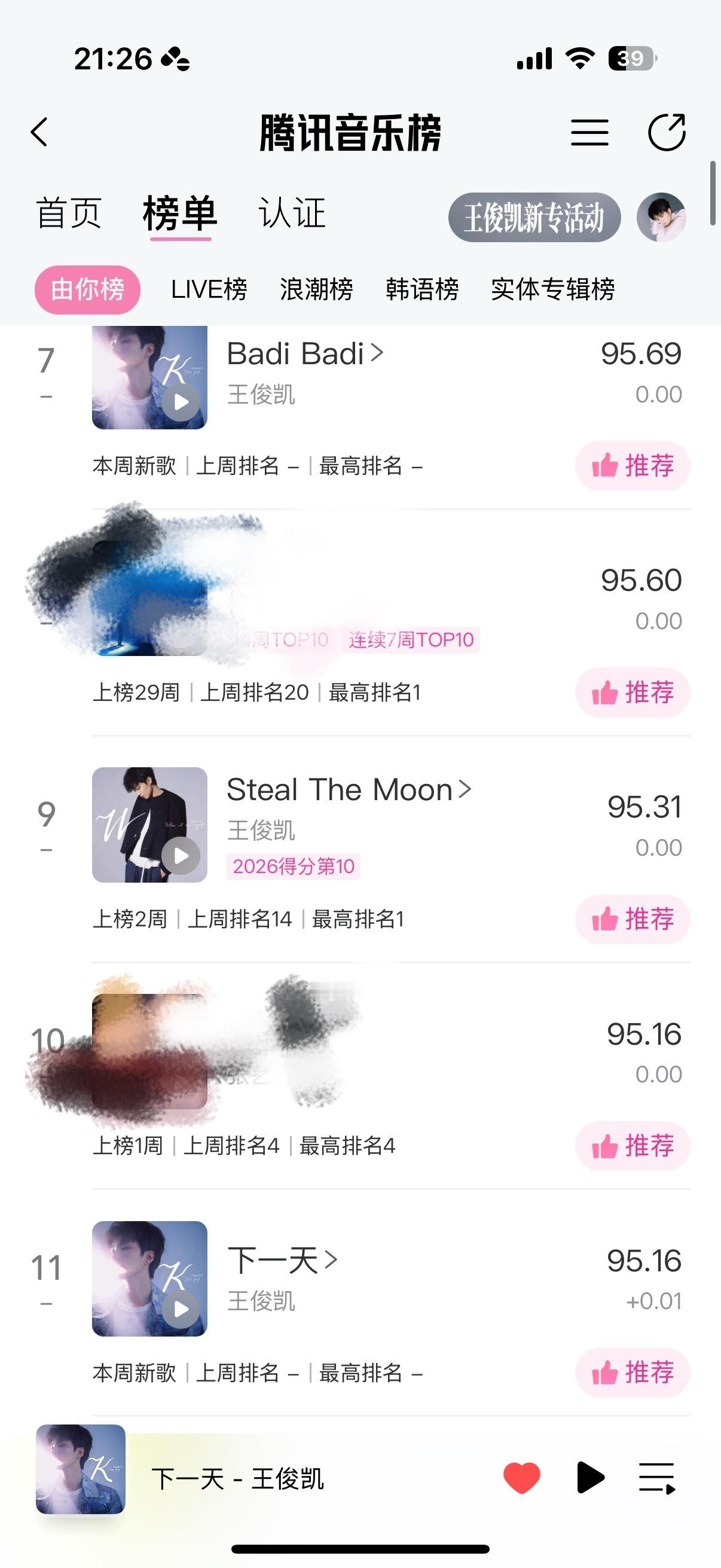 今天还没送推荐分的来送！送给《下一天》！破晓现在周榜日榜第一，我们保一下《下一天
