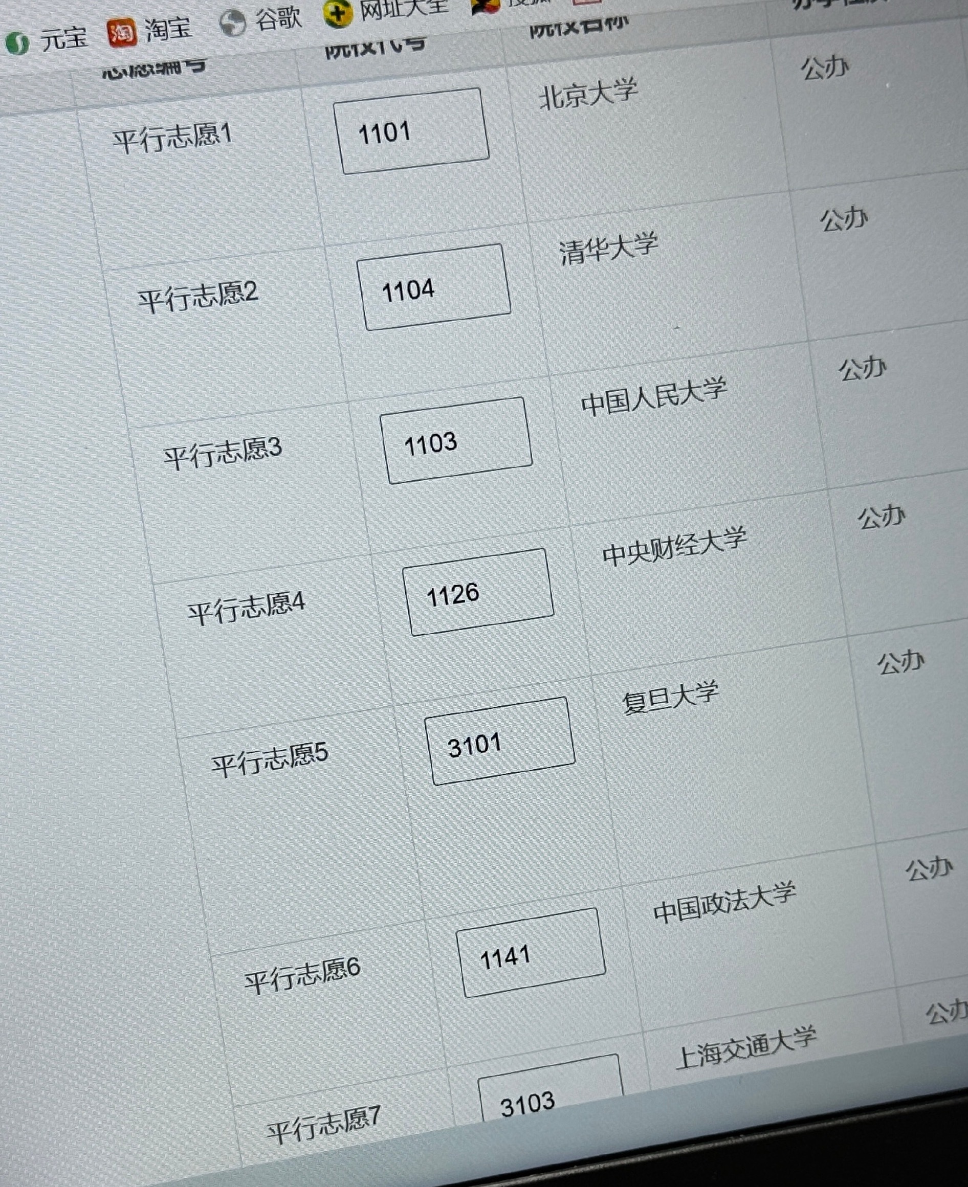 志愿填了 希望能上