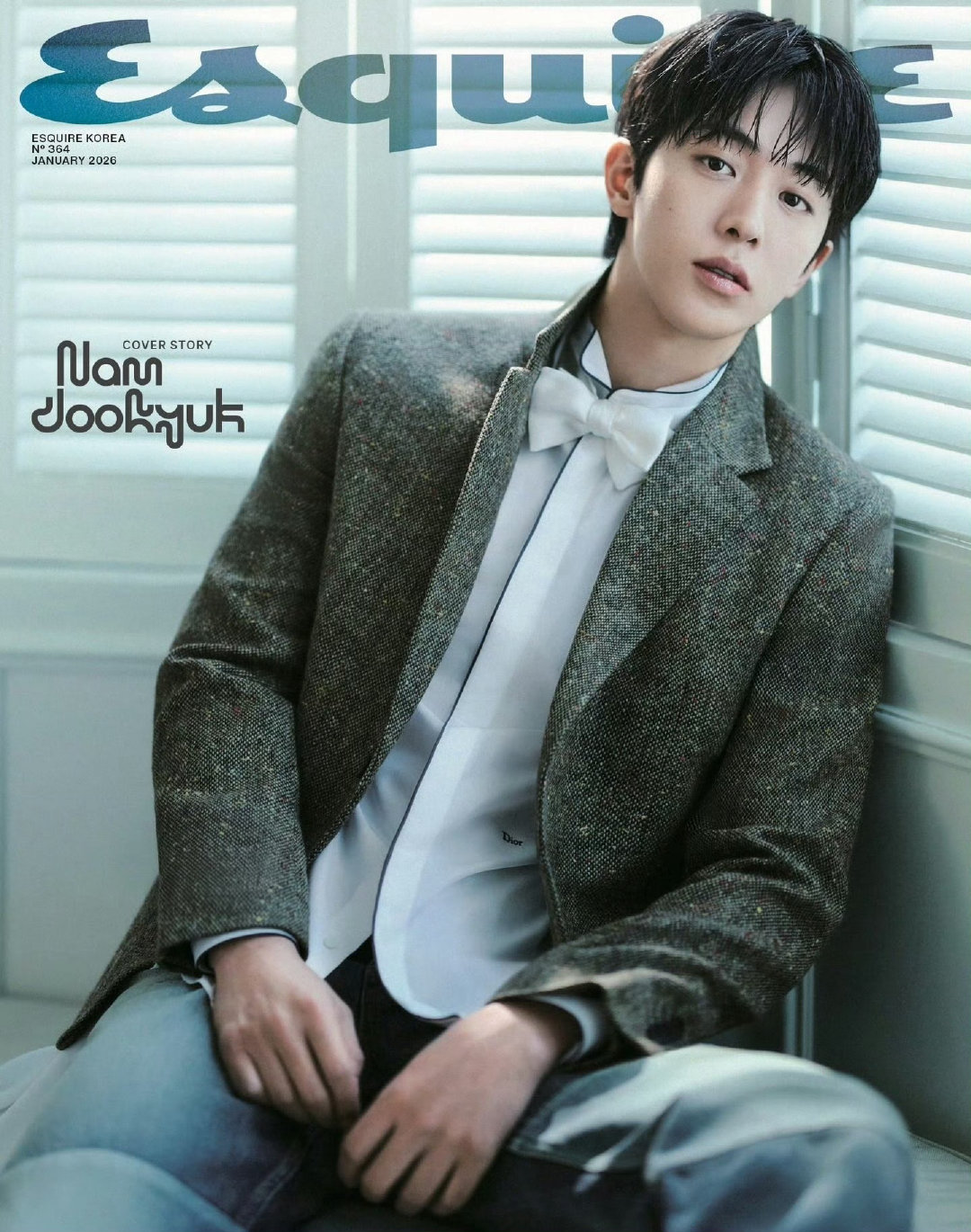 南柱赫拍摄Esquire Korea 2026年一月号封面，上身Dior 202