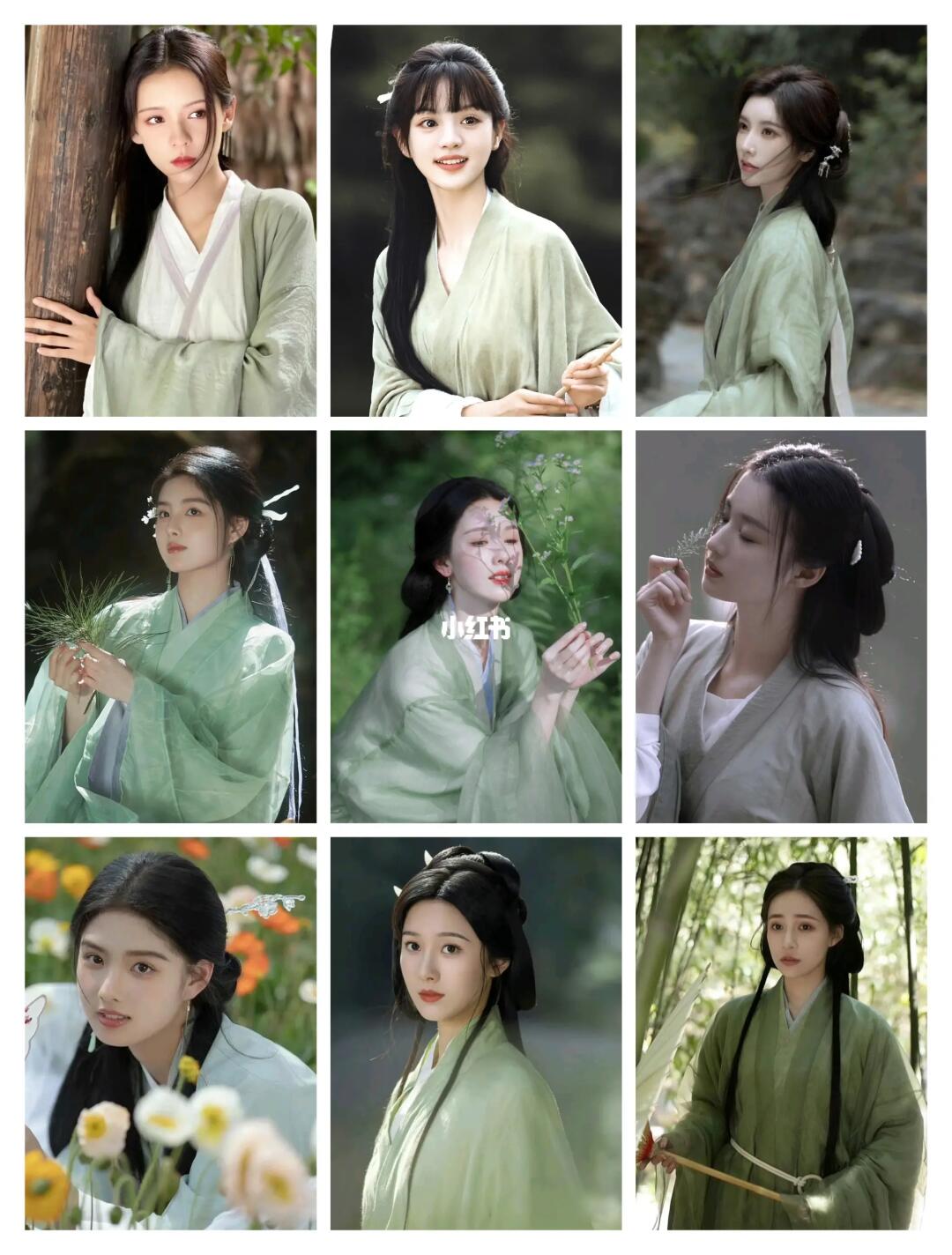 素雅清新的绿衣写真造型