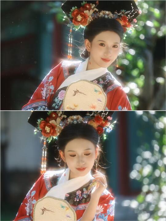 客妹说：我拍的旗装真的好特别呀～🧚‍♀️