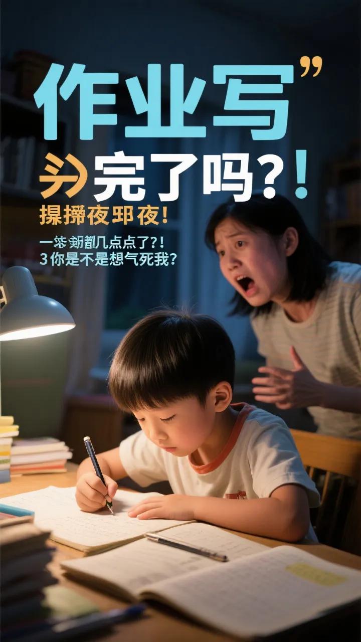 孩子写作业磨蹭到半夜？90%家长都踩了这个坑，3招立见效！

---

作业写完