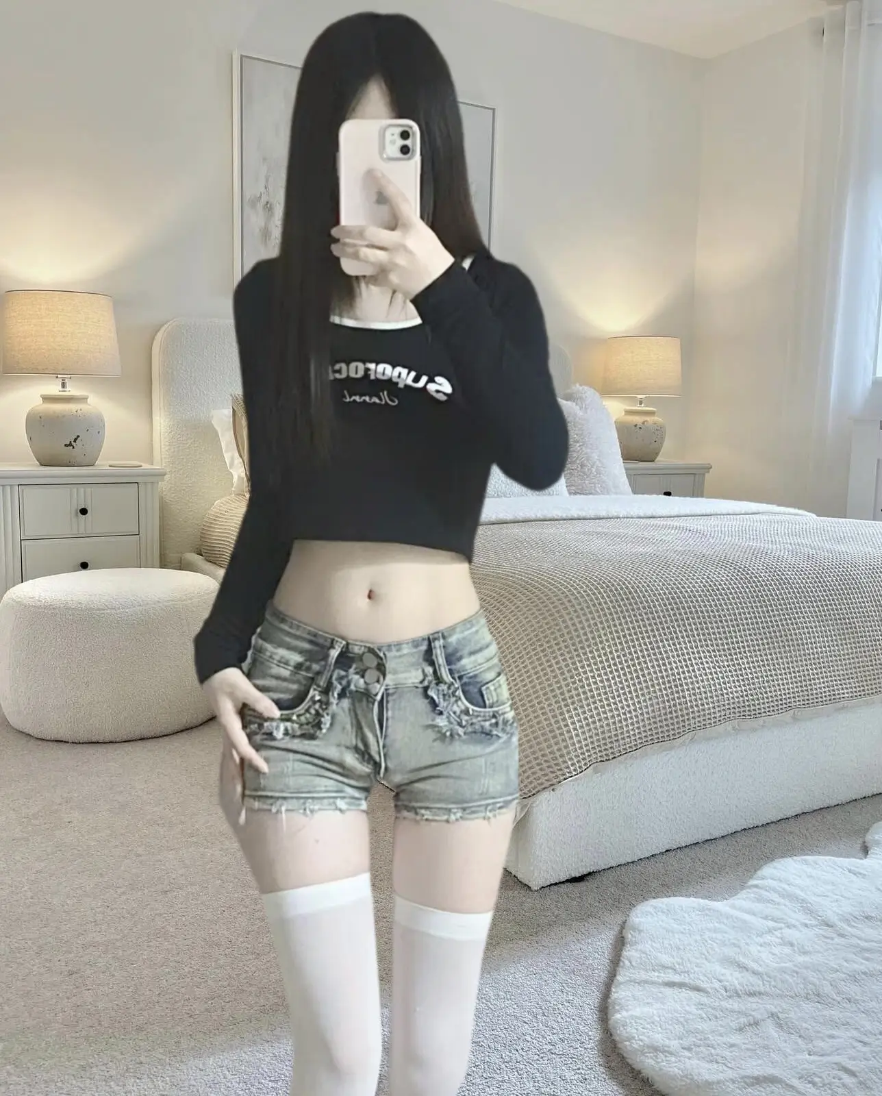 辣妹穿搭感 牛仔裤 紧身牛仔裤