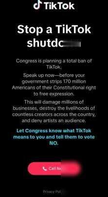 TikTok禁令引发抗议，美国用户打爆国会电话
近日，TikTok禁令在美国引起