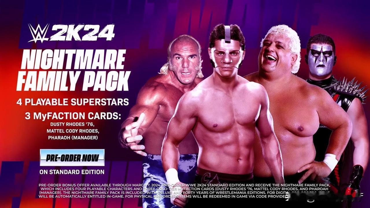 2K Games正式公布了《WWE 2K24》，这是长期以来《WWE 2K》摔跤