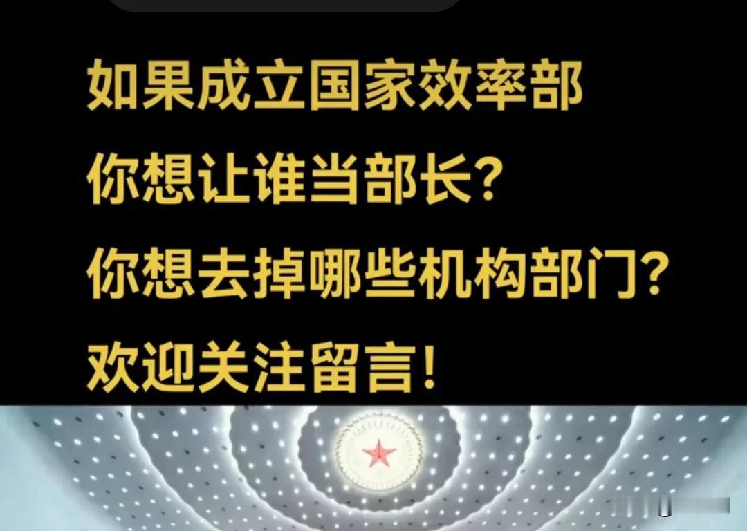 “如果成立国家效率部，你想让谁当部长？”看到这个视频时，眼前一亮。
国家言论自由