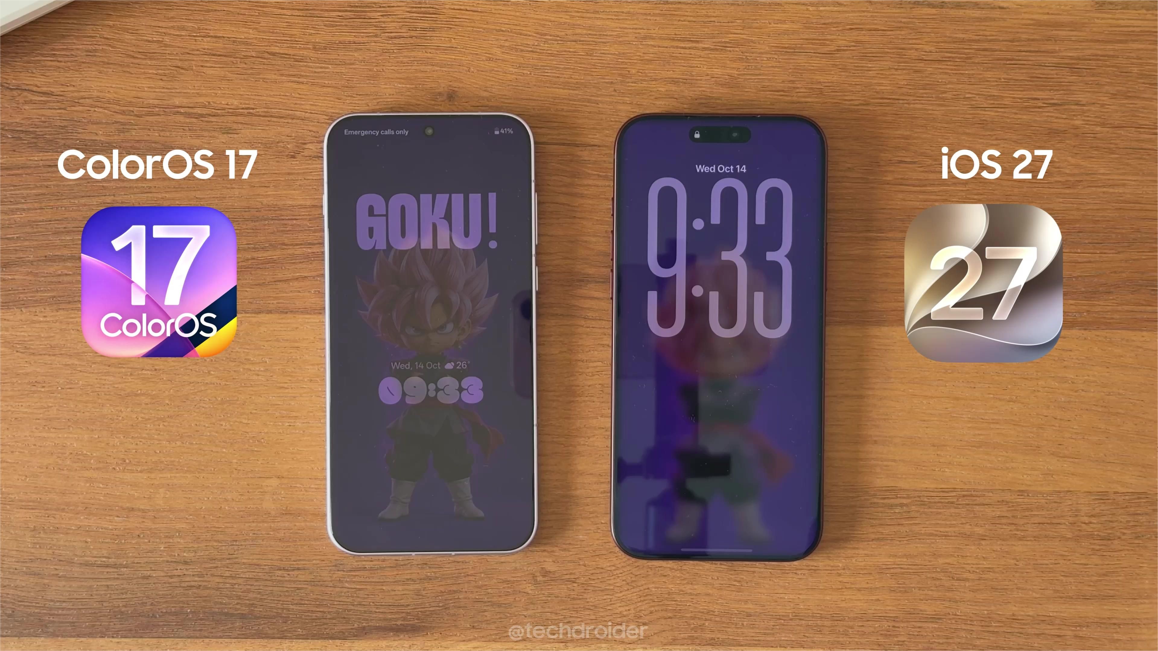 OPPO ColorOS 17 vs 苹果iOS 27 -评测！