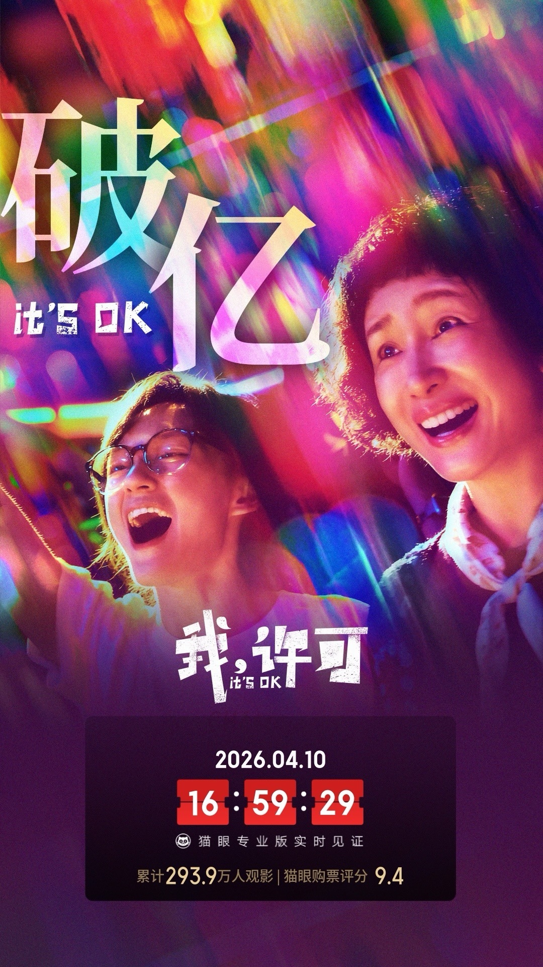 我许可实时票房破亿据猫眼专业版数据，电影《我，许可》上映8天， 总票房破1亿 