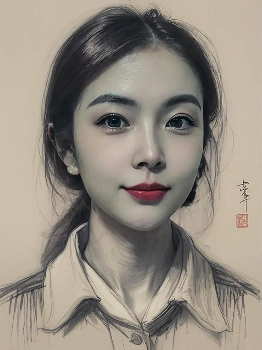 人像素描 美妆素描 不一样的自己