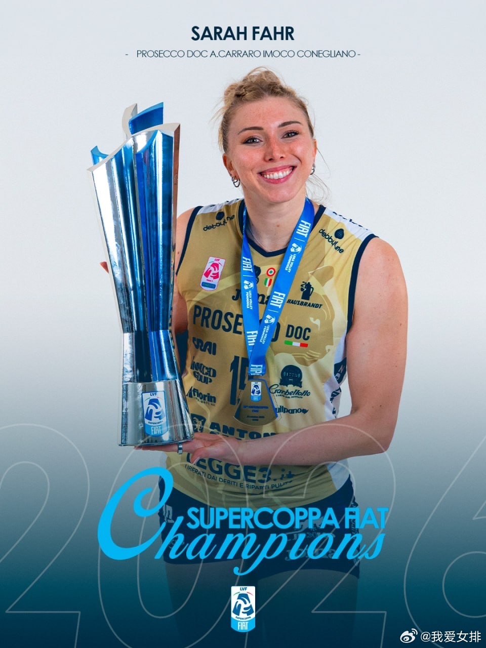 科内利亚诺 Imoco Volley 官方医疗通告：萨拉·法尔伤情公告通告说明：