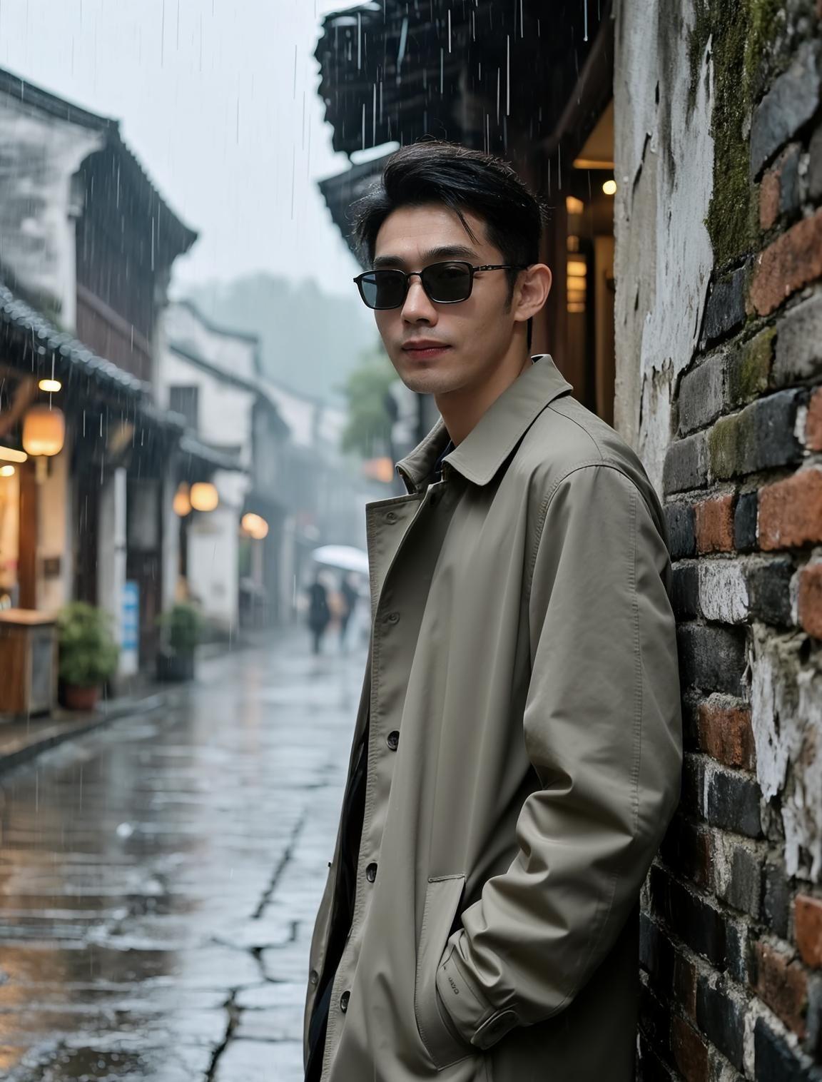 AI江南雨天写真 随变ai随便玩