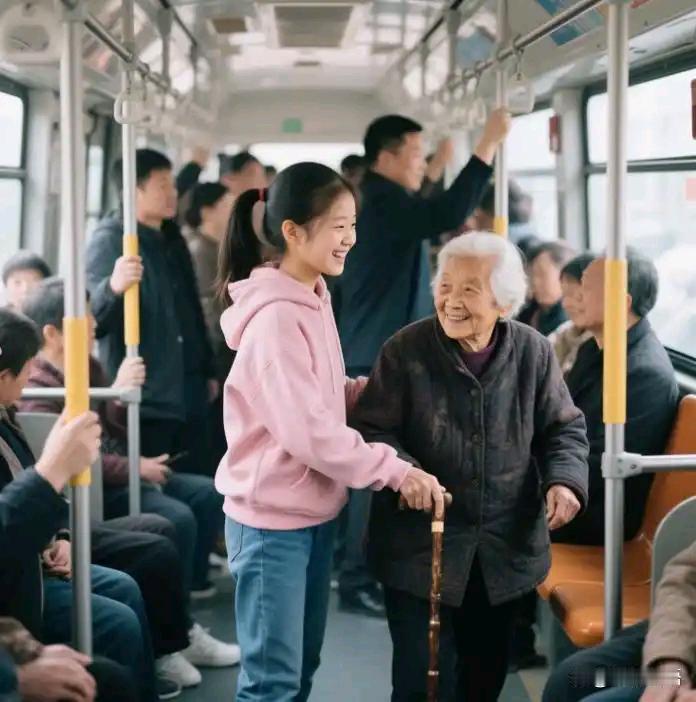 友友说的基本有道理，公交车上是提倡给老弱病残孕者让座，并非硬性规定，人家让座是情
