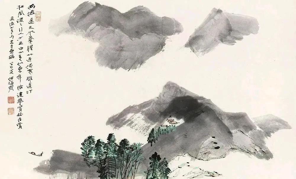 今天，我们一起来欣赏先生画笔下的山水村落，无限大美，令人着迷，处处皆让人心驰神往