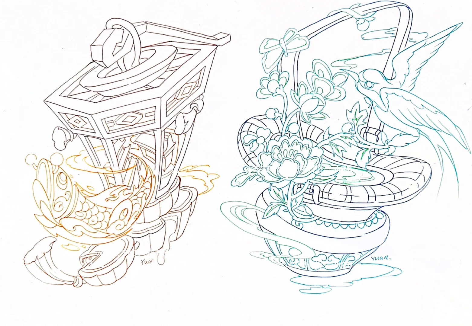 今晚7点传统节日图创上色直播～