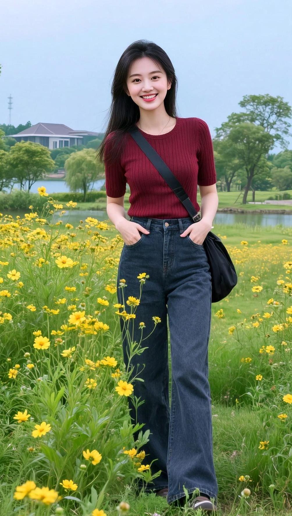 AI田园清新写真 抖音ai创作 高颜值