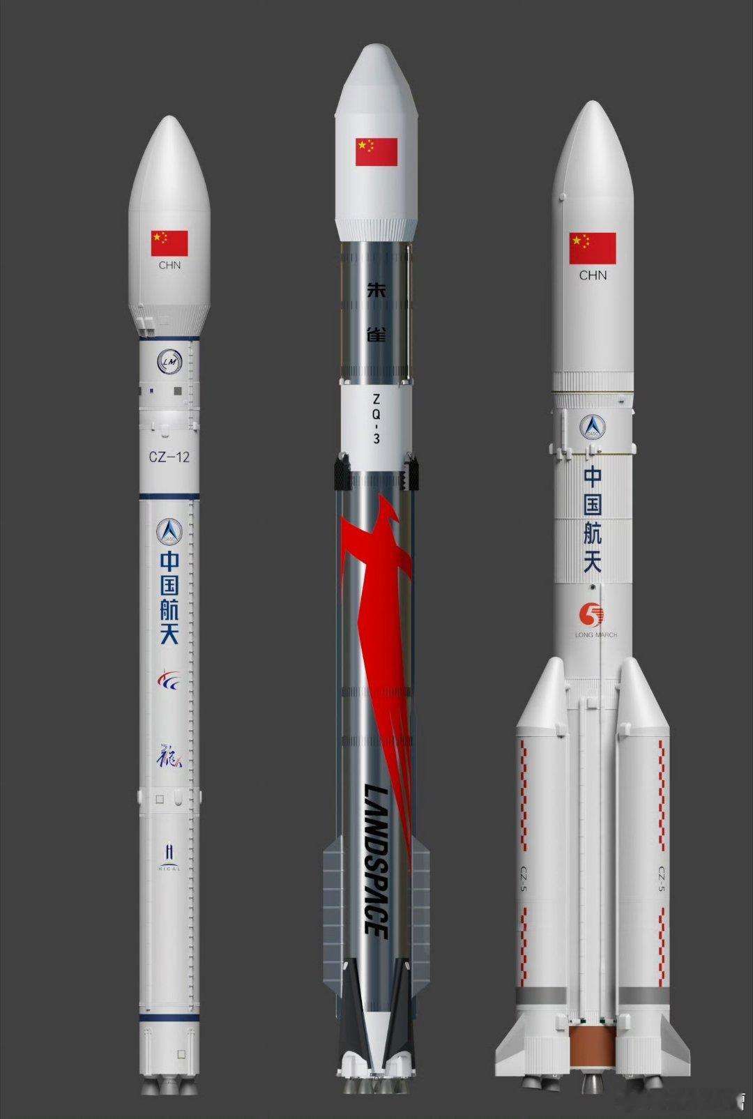 想不到吧？朱雀三号目前是中国最高的火箭，甚至比胖五还要高从2023年12月公布设