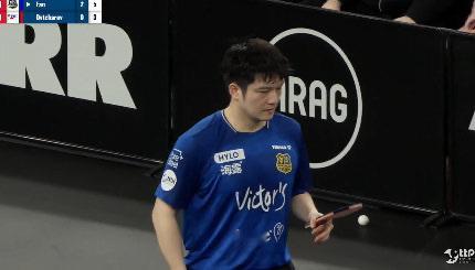 樊振东3比0奥恰洛夫 乒乓球德国杯决赛，萨尔布吕肯VS富尔达，率先出战的樊振东3