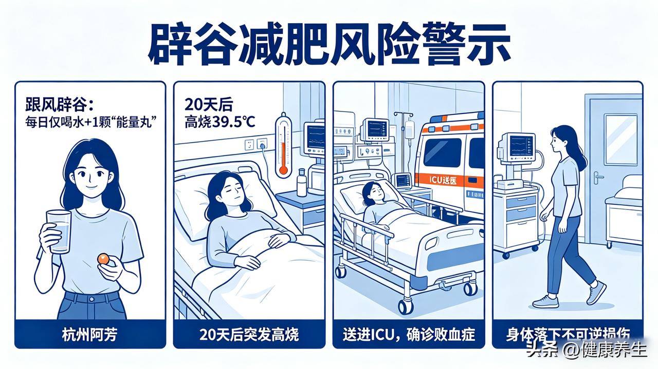 杭州阿芳跟风“辟谷减肥”，每天只喝水和一颗“能量丸”，20天后突发高烧送进ICU