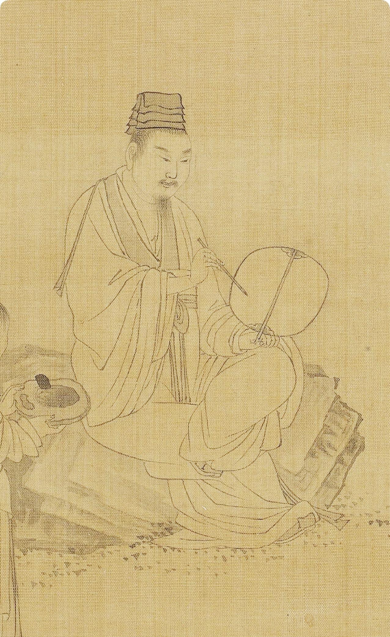 王羲之在绍兴蕺山一座桥上看见一位老妇人卖六角竹扇，扇子朴素，卖不动。他于是在每把