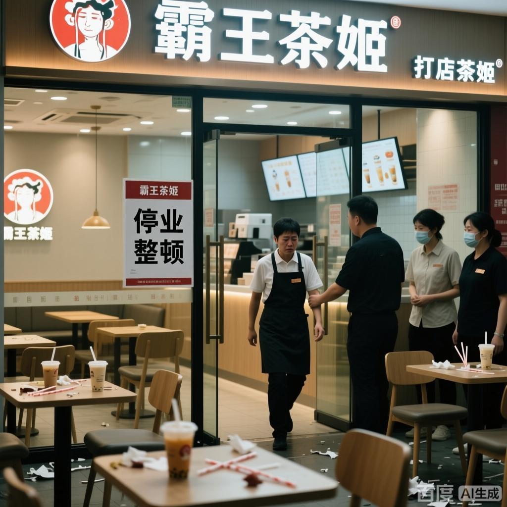 霸王茶姬“手打奶茶”风波最新进展：门店停业整顿，店员予以辞退此前霸王茶姬因“手打