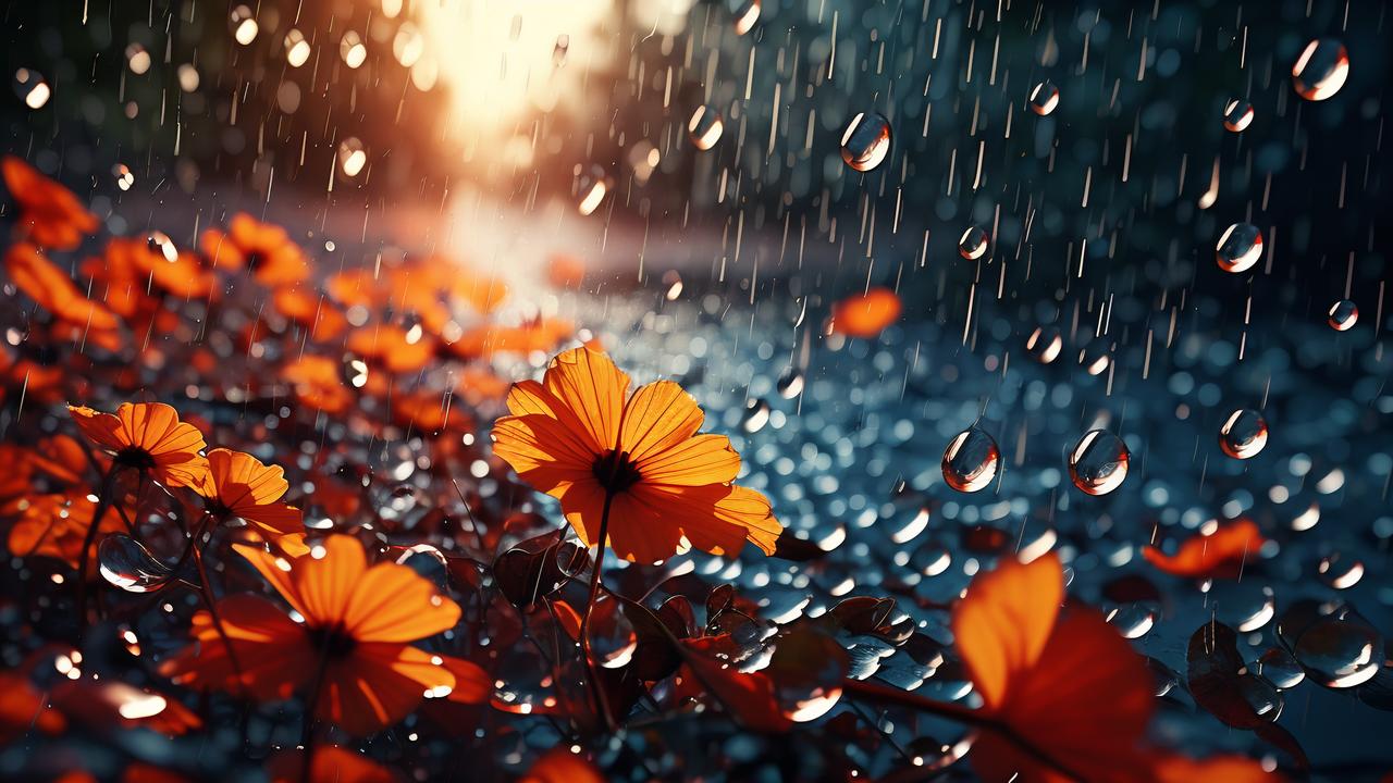 下雨了
一丝丝，一缕缕，一片片
这无边无际的思念哦
挡也不住
扯也不断

——谁