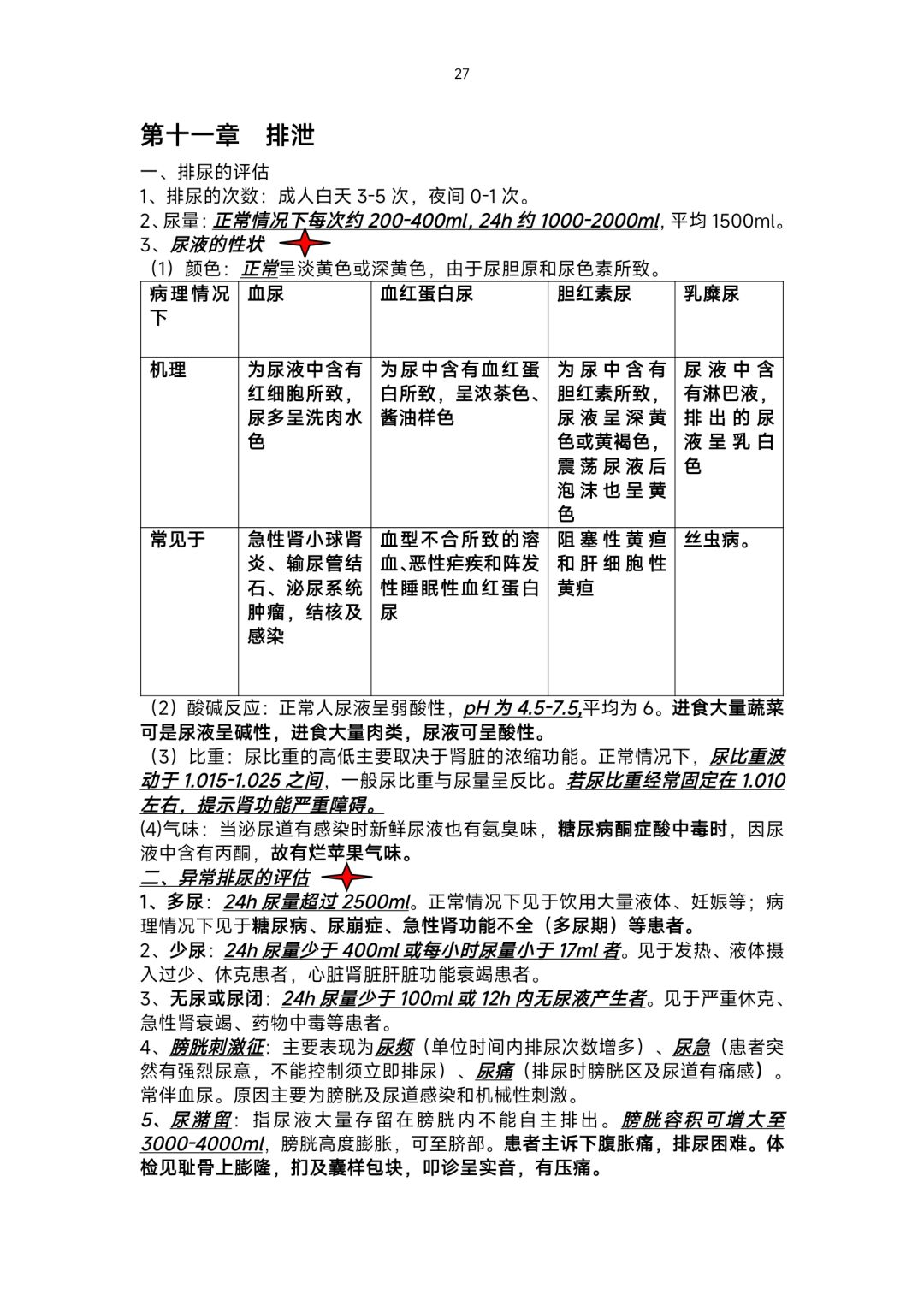 基础护理学知识点15页🔥