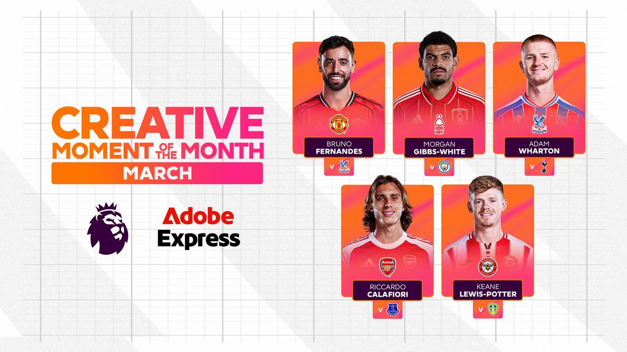 Adobe Express 英超3月最佳技巧候选公布，你认为谁的操作最为惊艳？