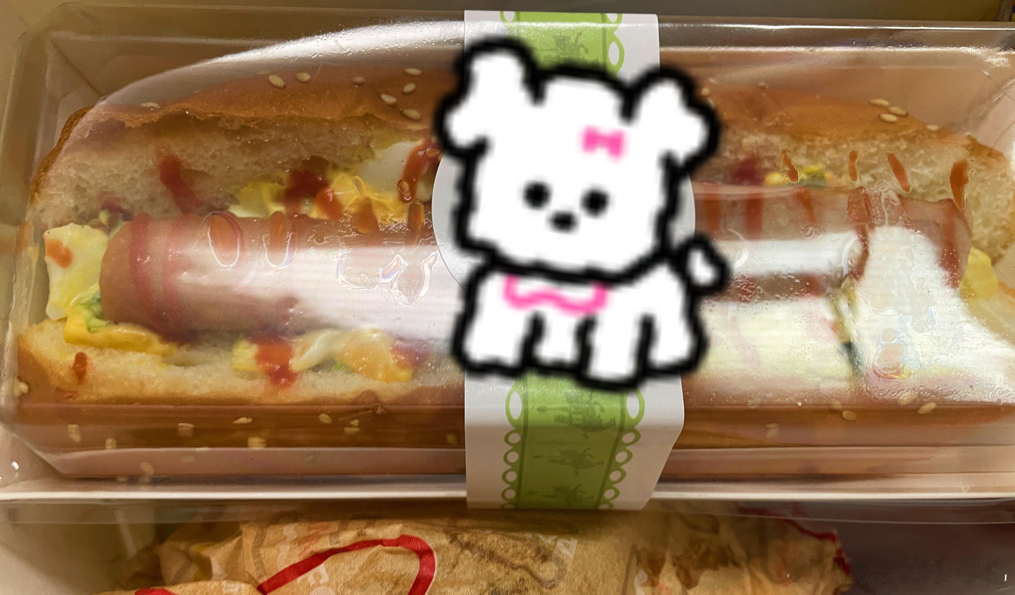 他爱吃热狗🌭我爱吃烧烤明天他又出差了～今天偷偷跑回去陪他❤️ ​​​