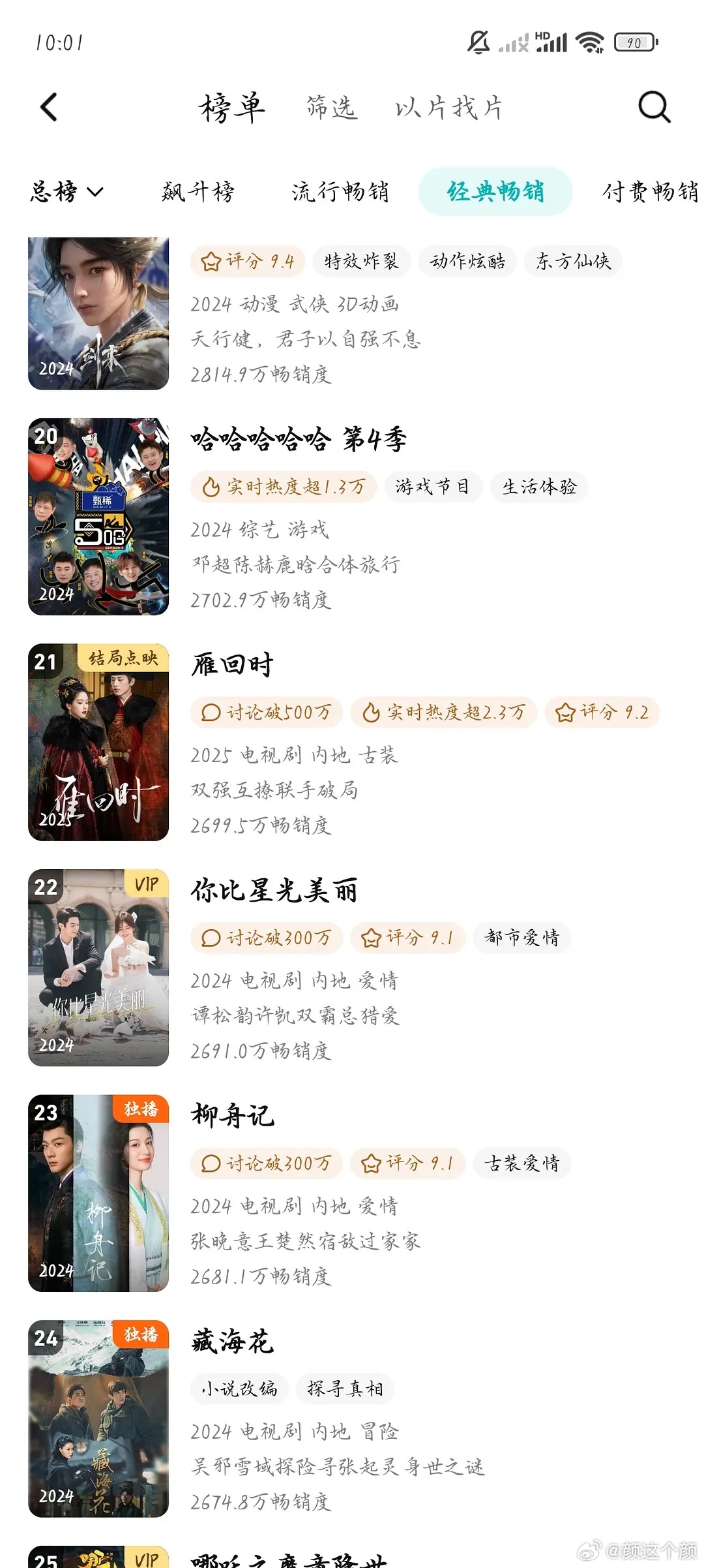 4.6 腾讯年榜拉新  雁回时21，上升3名。 ​​​