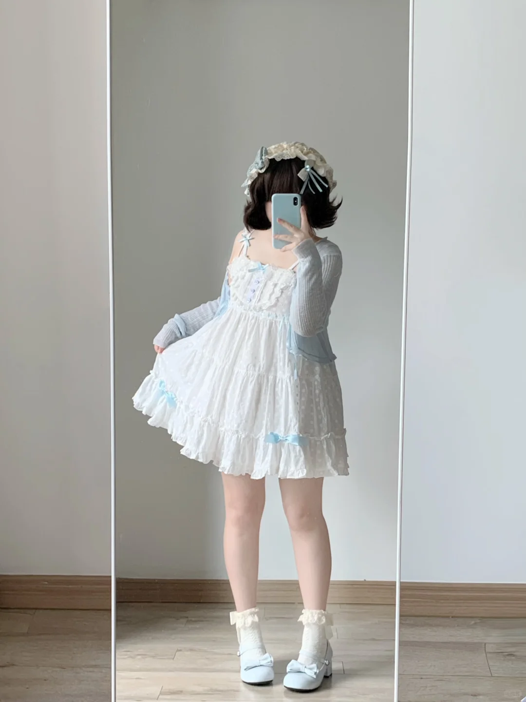 160 120｜微胖甜妹🧊清透蓝色系小裙子好可爱