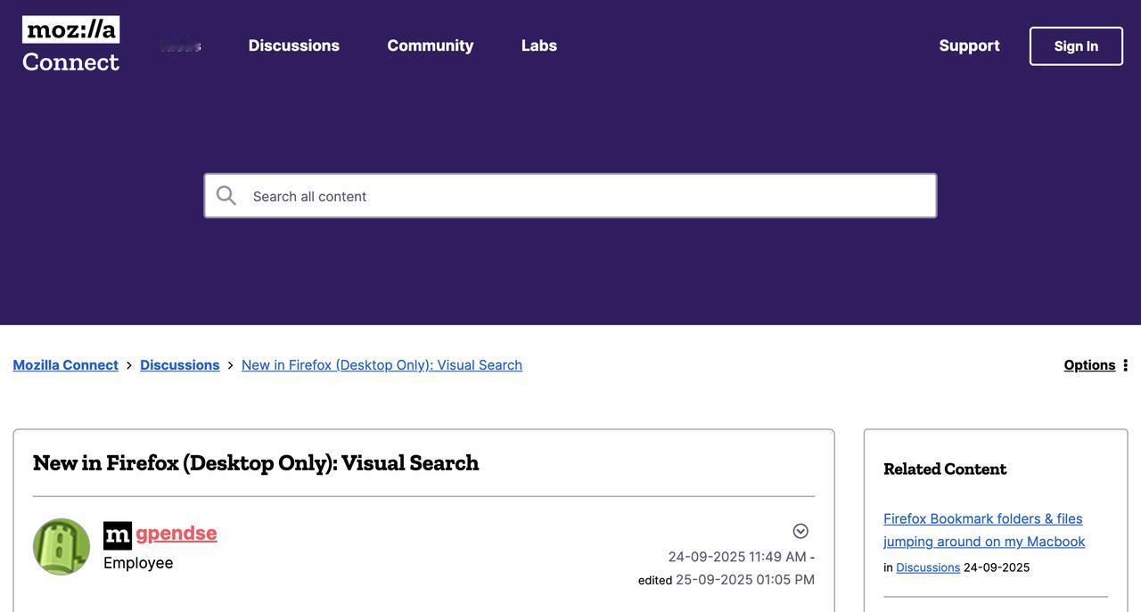 Firefox 桌面端上线视觉搜索：整合 Google Lens

Mozill