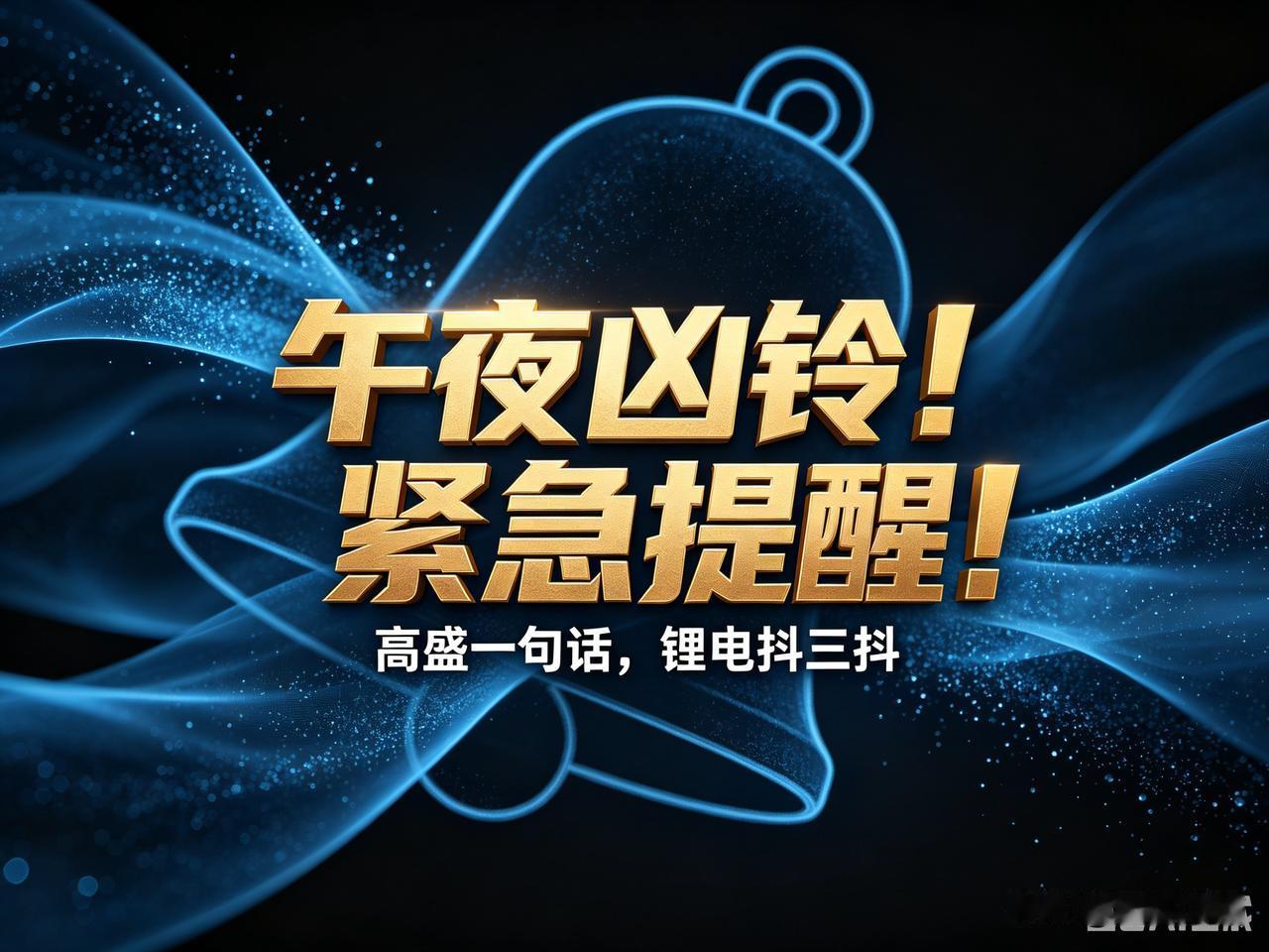都睡了吗？
高盛一句话，锂电抖三抖——是真看空，还是另有算盘？
这条我必须现在发