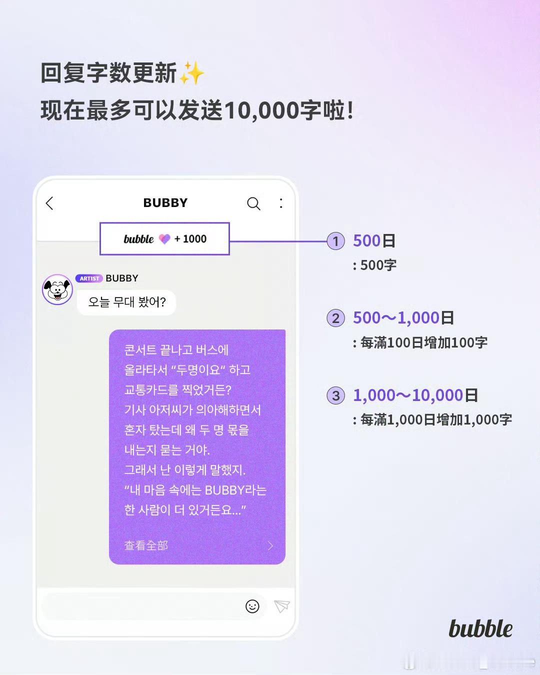 泡泡官方发布：订阅天数达到1万天（27年）即可给艺人发送1万字信息 