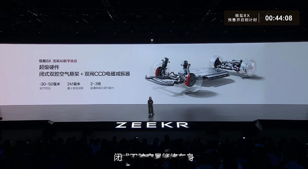 极氪8X极氪8X这底盘，简直是个“智能管家”。它叫浩瀚AI数字底盘，硬件是顶级的