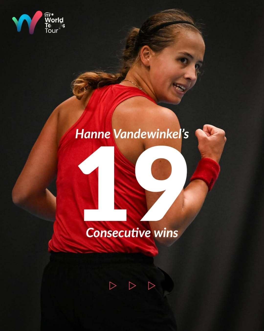 19连胜⚡🫨从W75浦那站首轮到W75马里博尔站半决赛，21岁的比利时姑娘范德